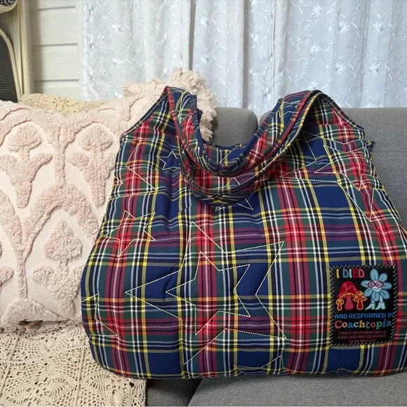 NWOT Coach quilted plaid bag - Picture 2 of 4